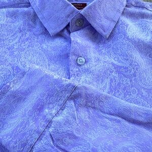 Lavender Shirt oriental pattern Size M